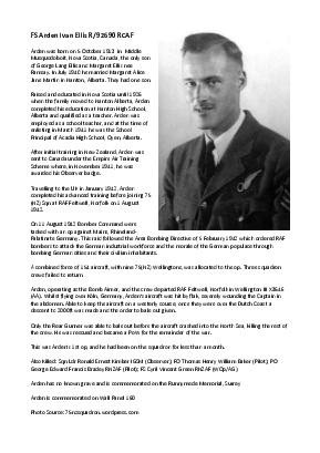 A preview of a PDF biography for Ellis, Arden Ivan
